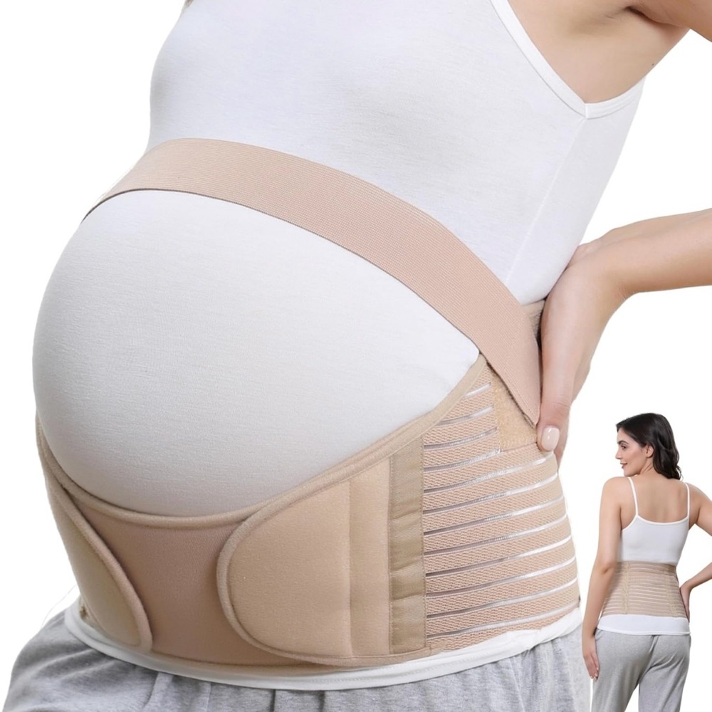 NWT NeoTech Care Pregnancy Support Maternity Belt, Beige, L